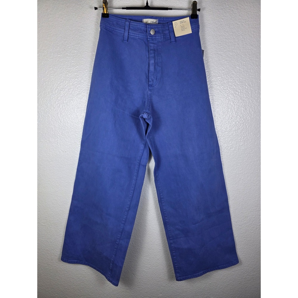 Universal Thread Womens Sailor Wide Leg Highβ Rise Blue Pants Size 2